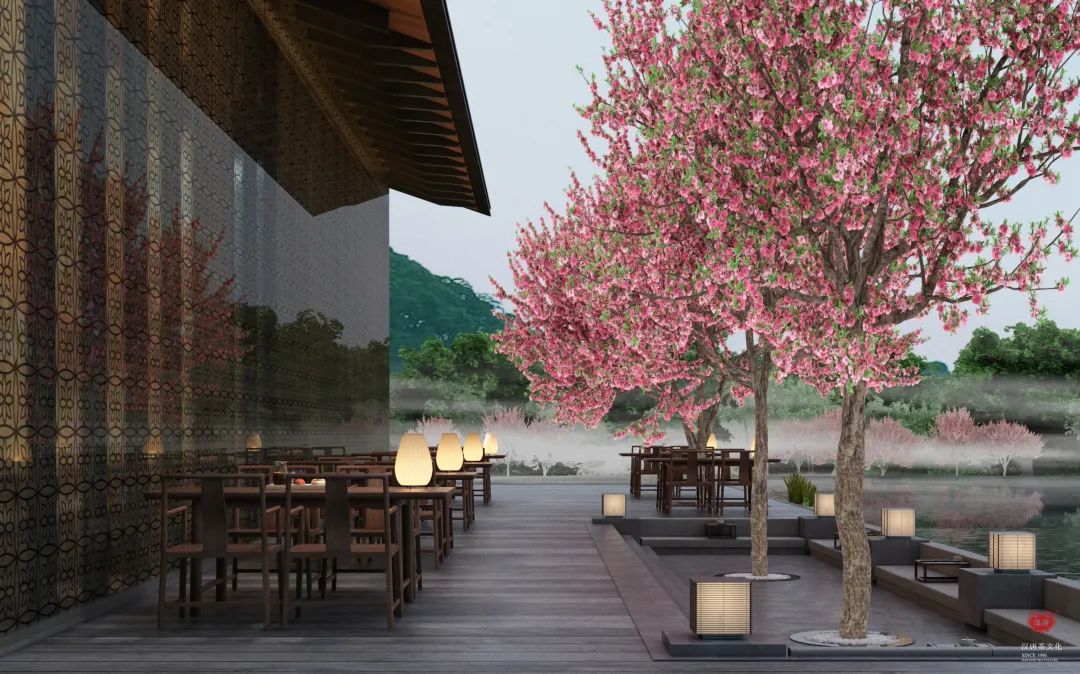 花園餐廳 | 以黑胡桃詮釋工筆花鳥里的婉約審美插圖5 花園餐廳 | 以黑胡桃詮釋工筆花鳥里的婉約審美插圖5
